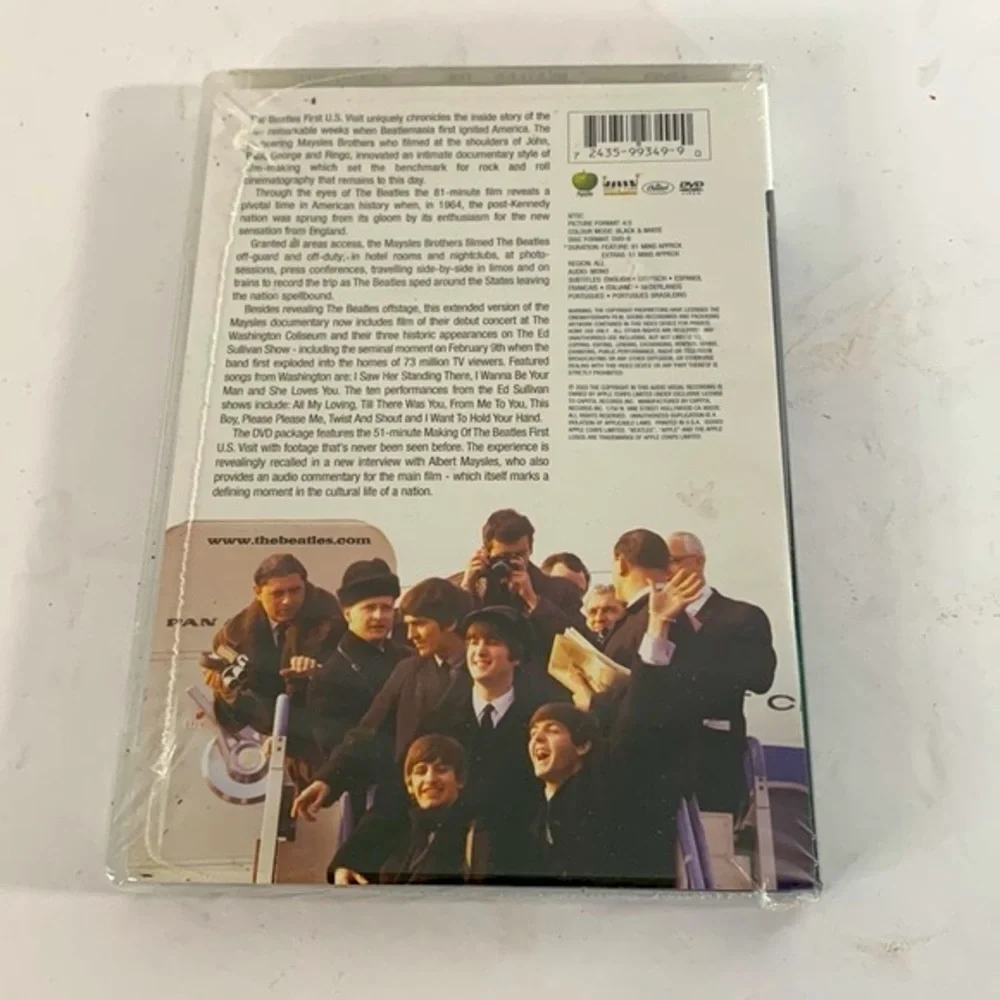 The Beatles NOS Sealed 2003 DVD The First U.S. Visit in 1964 to NY 132 Minutes